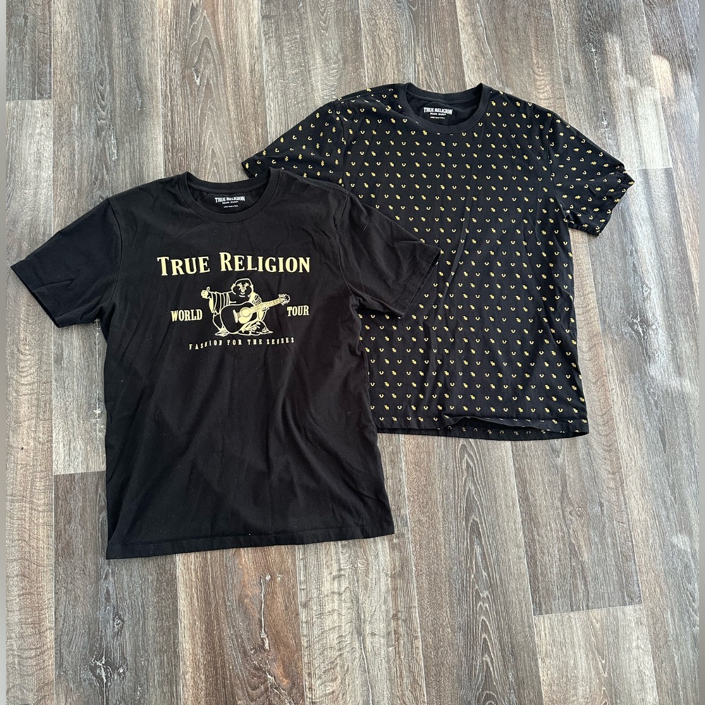 True Religion Black Graphic T-Shirt Set